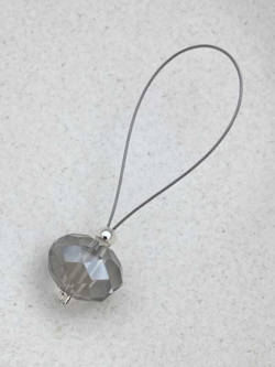 Smoke coloured Crystal - fits needle 2-10 mm