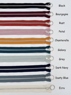 Zipper with ring - 25 cm