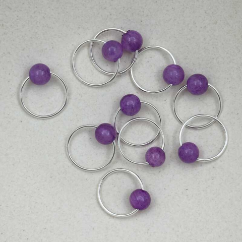 Purple Jade -  fits needle 2-9 mm